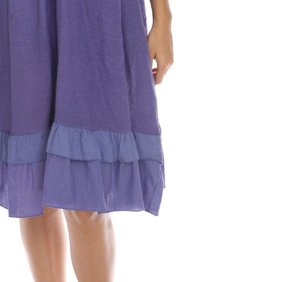 Purple Frayed Style Ruffle Hem Dress - Picture 11 of 13